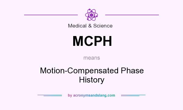 What does MCPH mean? It stands for Motion-Compensated Phase History