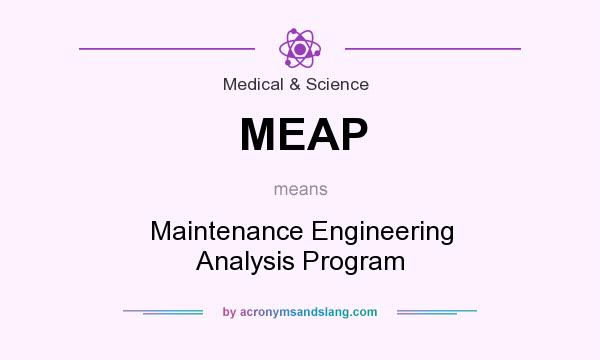 What does MEAP mean? It stands for Maintenance Engineering Analysis Program