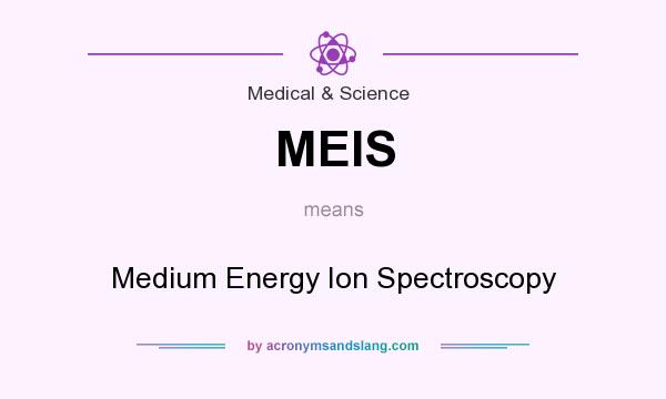 What does MEIS mean? It stands for Medium Energy Ion Spectroscopy