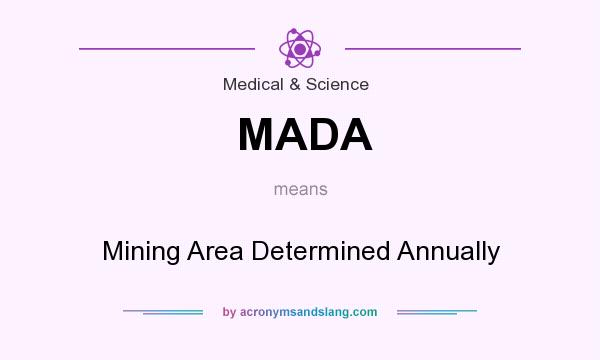 What does MADA mean? It stands for Mining Area Determined Annually