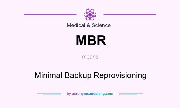 What does MBR mean? It stands for Minimal Backup Reprovisioning