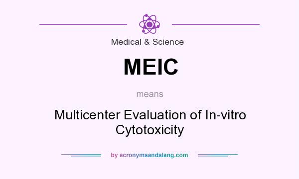 What does MEIC mean? It stands for Multicenter Evaluation of In-vitro Cytotoxicity