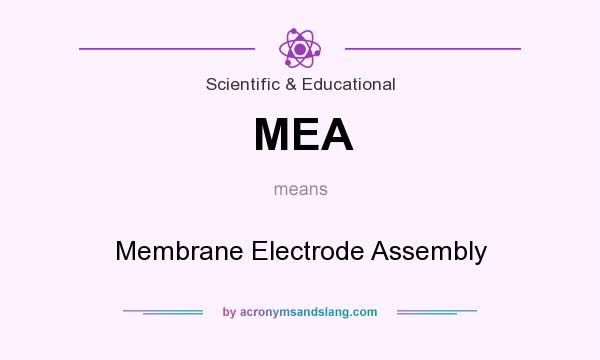 What does MEA mean? It stands for Membrane Electrode Assembly