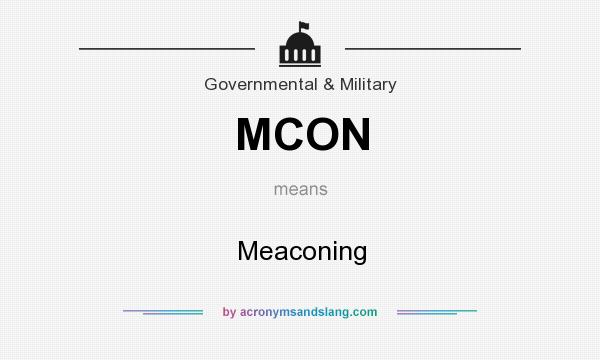 What does MCON mean? It stands for Meaconing