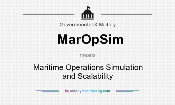 What does MarOpSim mean? It stands for Maritime Operations Simulation and Scalability