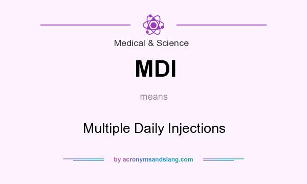 What does MDI mean? It stands for Multiple Daily Injections