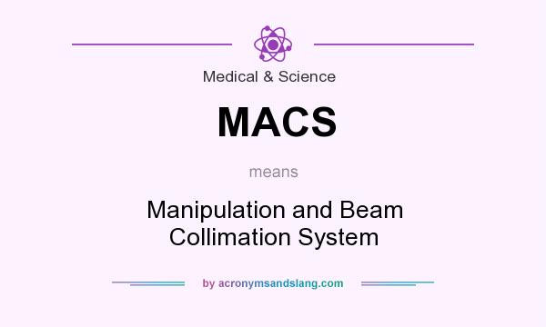 What does MACS mean? It stands for Manipulation and Beam Collimation System