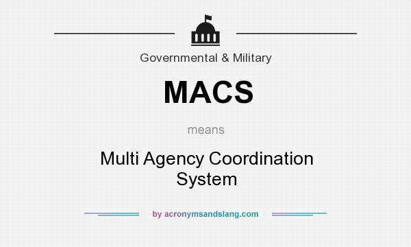 What does MACS mean? It stands for Multi Agency Coordination System