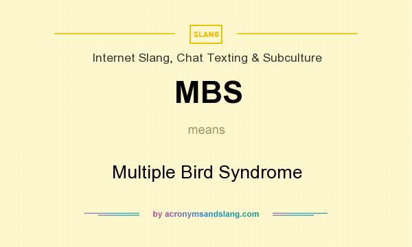 What does MBS mean? It stands for Multiple Bird Syndrome