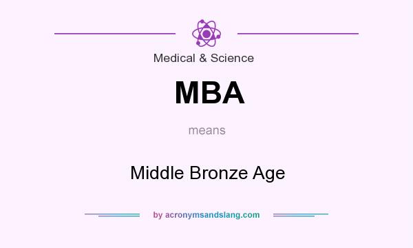 What does MBA mean? It stands for Middle Bronze Age