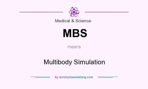 What does MBS mean? It stands for Multibody Simulation