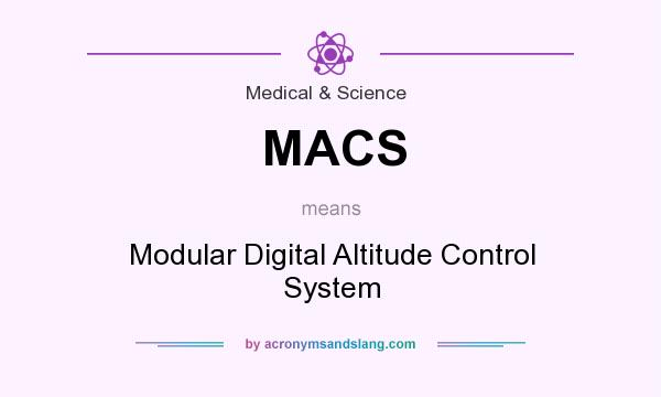 What does MACS mean? It stands for Modular Digital Altitude Control System