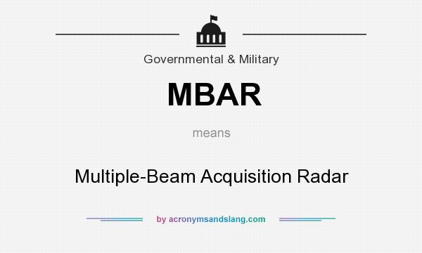 What does MBAR mean? It stands for Multiple-Beam Acquisition Radar