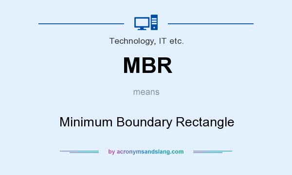 What does MBR mean? It stands for Minimum Boundary Rectangle