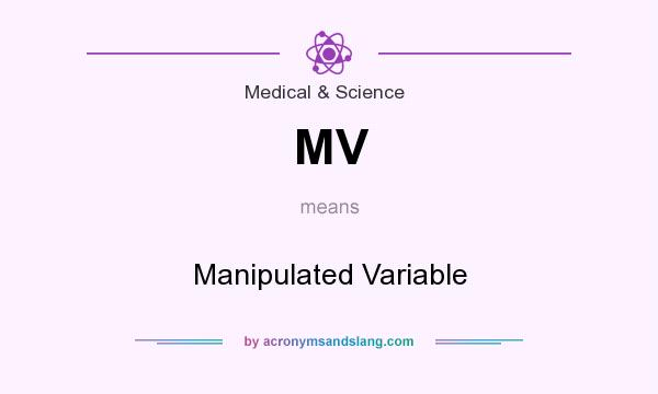 What does MV mean? It stands for Manipulated Variable