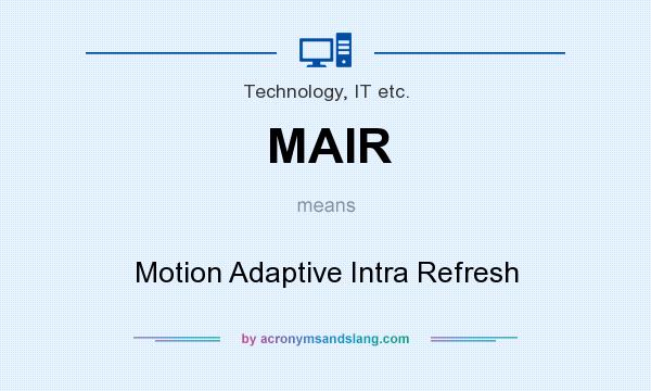 What does MAIR mean? It stands for Motion Adaptive Intra Refresh