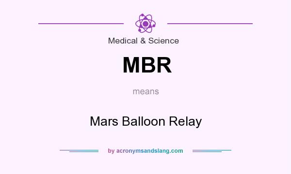 What does MBR mean? It stands for Mars Balloon Relay
