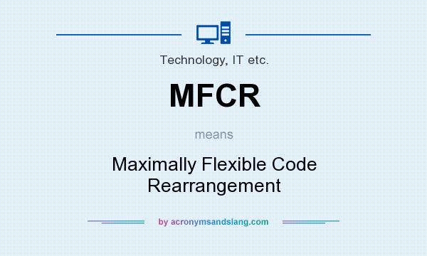 What does MFCR mean? It stands for Maximally Flexible Code Rearrangement