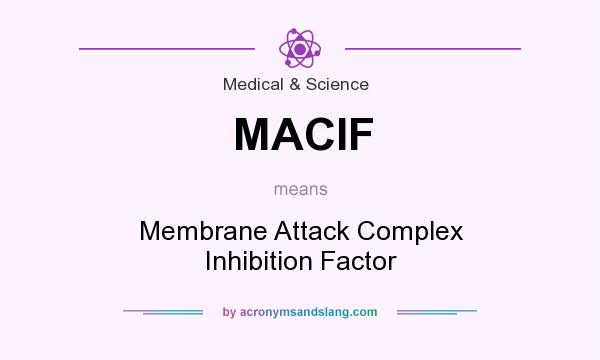 What does MACIF mean? It stands for Membrane Attack Complex Inhibition Factor