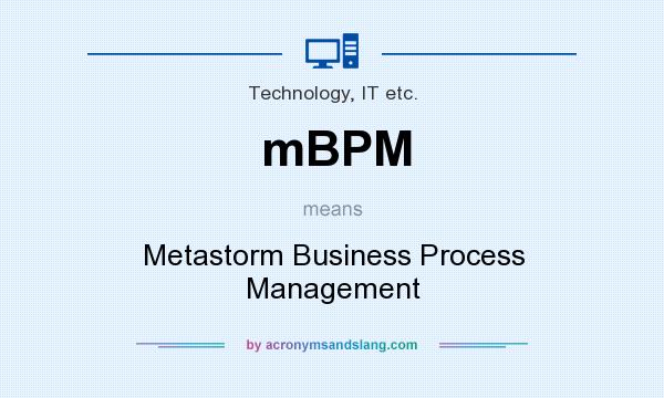 What does mBPM mean? It stands for Metastorm Business Process Management