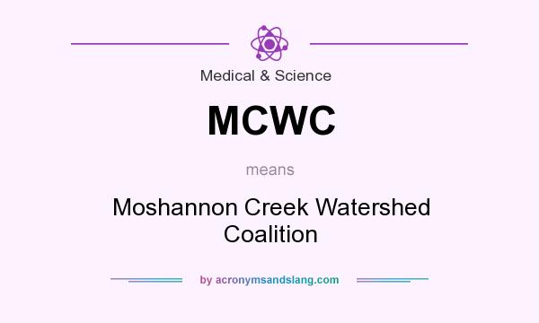 What does MCWC mean? It stands for Moshannon Creek Watershed Coalition