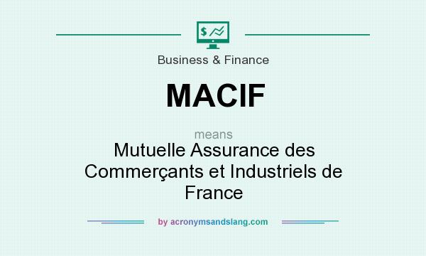 What does MACIF mean? It stands for Mutuelle Assurance des Commerçants et Industriels de France