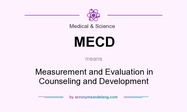 What does MECD mean? It stands for Measurement and Evaluation in Counseling and Development