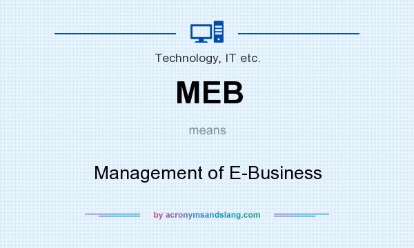 What does MEB mean? It stands for Management of E-Business