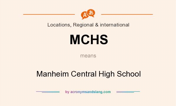 What does MCHS mean? It stands for Manheim Central High School