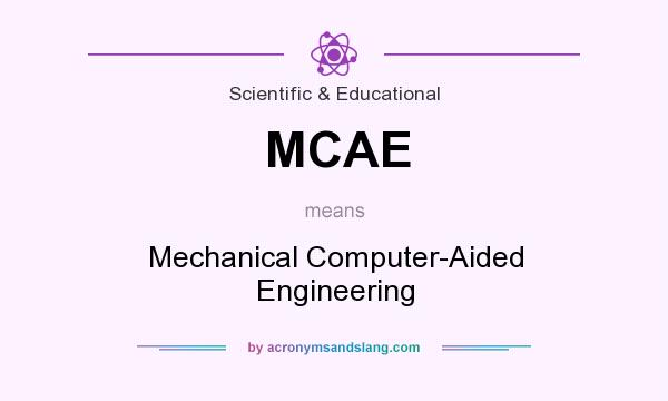 What does MCAE mean? It stands for Mechanical Computer-Aided Engineering