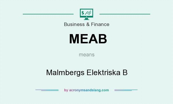 What does MEAB mean? It stands for Malmbergs Elektriska B