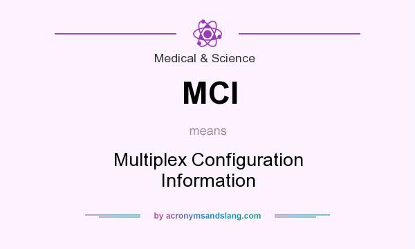 What does MCI mean? It stands for Multiplex Configuration Information