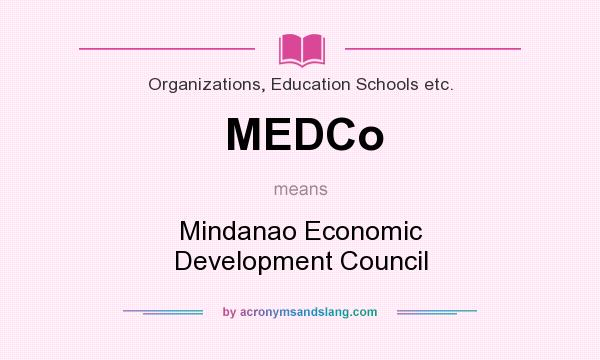 What does MEDCo mean? It stands for Mindanao Economic Development Council