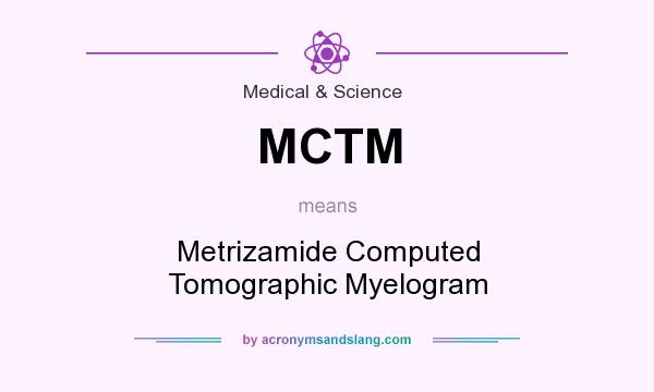 What does MCTM mean? It stands for Metrizamide Computed Tomographic Myelogram