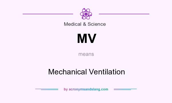 What does MV mean? It stands for Mechanical Ventilation