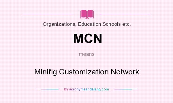 What does MCN mean? It stands for Minifig Customization Network
