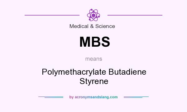 What does MBS mean? It stands for Polymethacrylate Butadiene Styrene