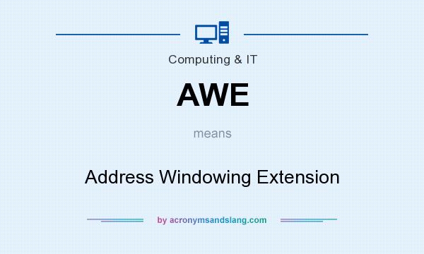 What does AWE mean? It stands for Address Windowing Extension