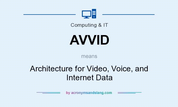 What does AVVID mean? It stands for Architecture for Video, Voice, and Internet Data