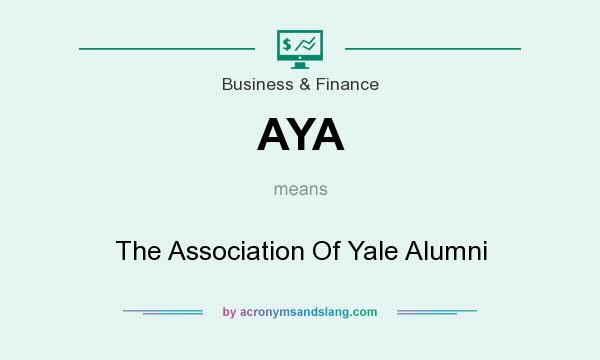 What does AYA mean? It stands for The Association Of Yale Alumni