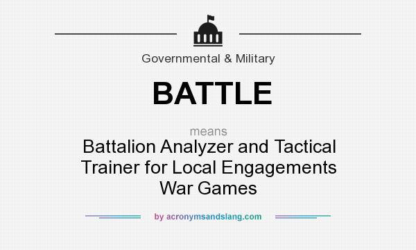 What does BATTLE mean? It stands for Battalion Analyzer and Tactical Trainer for Local Engagements War Games