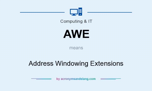 What does AWE mean? It stands for Address Windowing Extensions