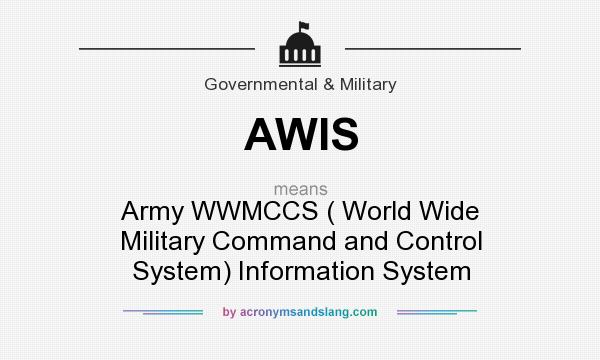 What does AWIS mean? It stands for Army WWMCCS ( World Wide Military Command and Control System) Information System