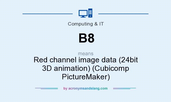 What does B8 mean? It stands for Red channel image data (24bit 3D animation) (Cubicomp PictureMaker)