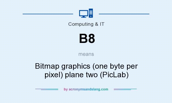 What does B8 mean? It stands for Bitmap graphics (one byte per pixel) plane two (PicLab)
