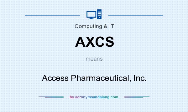 What does AXCS mean? It stands for Access Pharmaceutical, Inc.