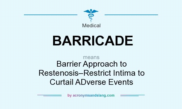 What does BARRICADE mean? It stands for Barrier Approach to Restenosis–Restrict Intima to Curtail ADverse Events