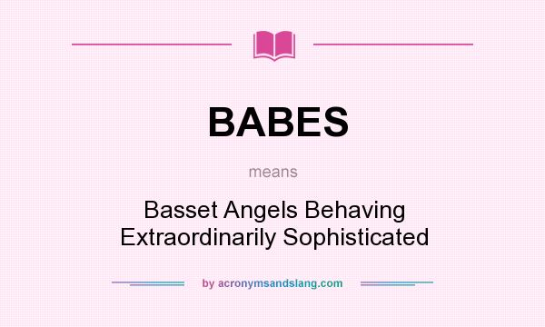 What does BABES mean? It stands for Basset Angels Behaving Extraordinarily Sophisticated