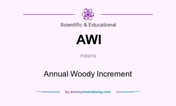 What does AWI mean? It stands for Annual Woody Increment