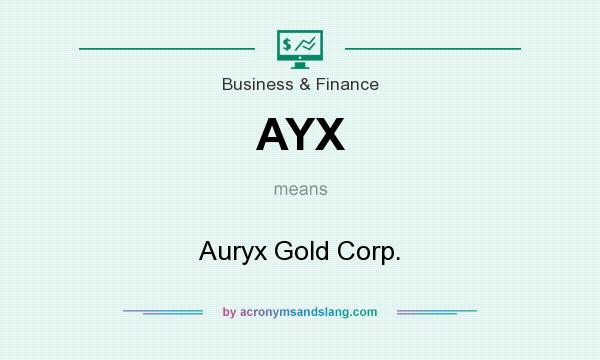 What does AYX mean? It stands for Auryx Gold Corp.
